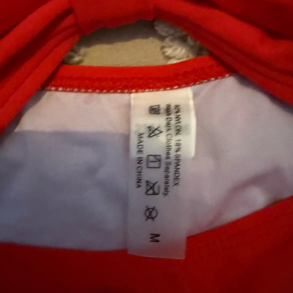 Red Ruched Swimsuit - Picture 2 of 3